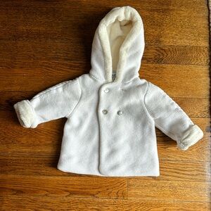 Tartine et Chocolate Fleece Lined Knit Cardigan